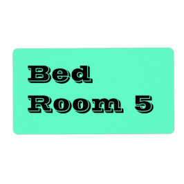 Schlafzimmer 5 Moving Labels in Aqua