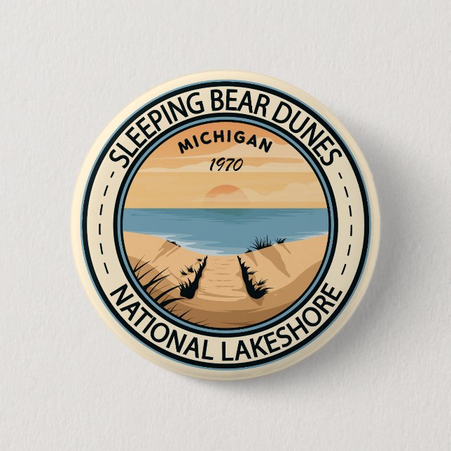 Schlafzimmer Bären Dunes National Lakeshore Michig Button (Vorderseite)