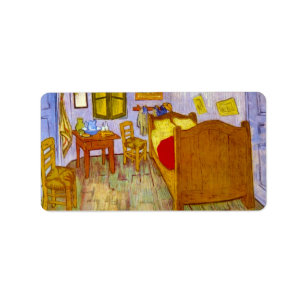 Schlafzimmer bei Arles durch Vincent Willem Van Adressaufkleber