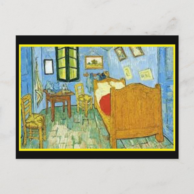 Schlafzimmer in Arles, Van Gogh, Postkarte (Vorderseite)