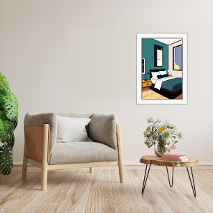Schlafzimmer - Leinwand Printing Poster