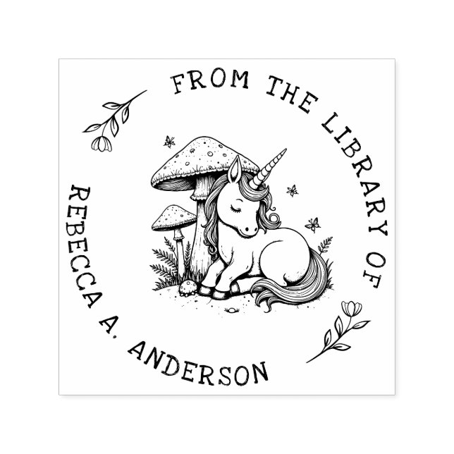 Schlafzimmer Unicorn Toadstool Buchzeichen Briefma Permastempel (Design)