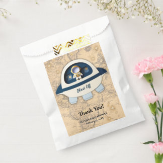 Schlag ab! Moderne Vintage Astronautenkindusche Geschenktütchen