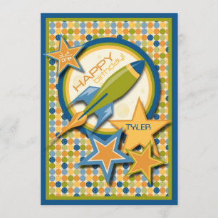 Schlag ab! Raumschiff Geburtstag Karte