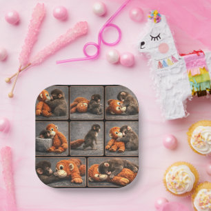 Schlag Baby Affe Pappteller