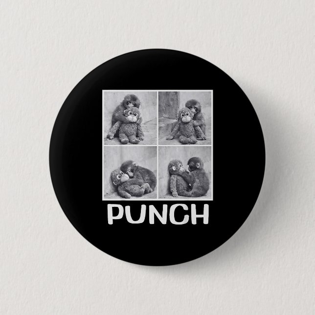 Schlag Baby-Affen-Meme  Button (Vorderseite)