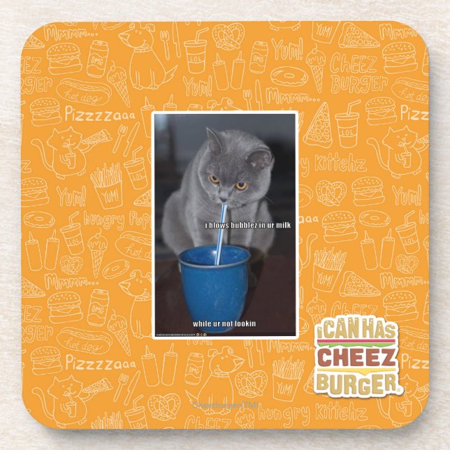 Schlag-Blasen in ur Milch Getränkeuntersetzer (Vorderseite)