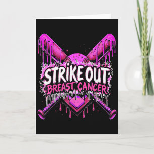Schlag Brustkrebs Baseball Softball Drip Ho Karte