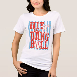 Schlag Den Verrückten Ball Baseball Tri-Blend Shirt