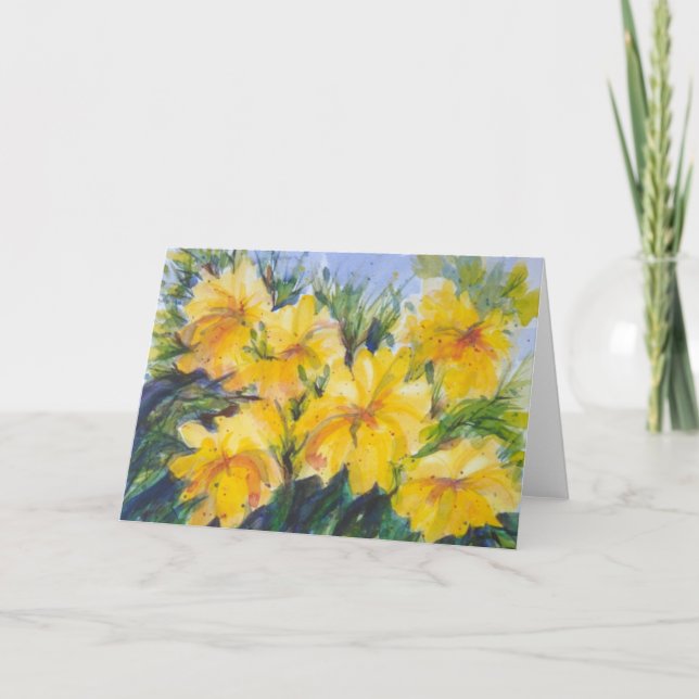 Schlag des gelben Notecards Karte (Vorderseite)