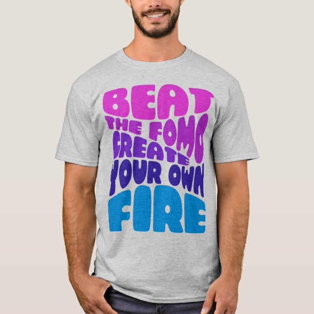 Schlag die Form - lila Typografie pinky T-Shirt (Vorderseite)