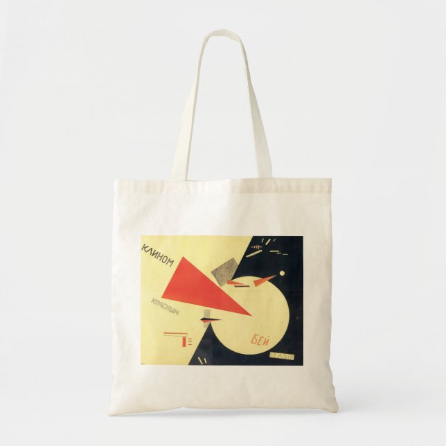 Schlag EL Lissitzky- das Weiß mit dem roten Keil Tragetasche (Vorne)