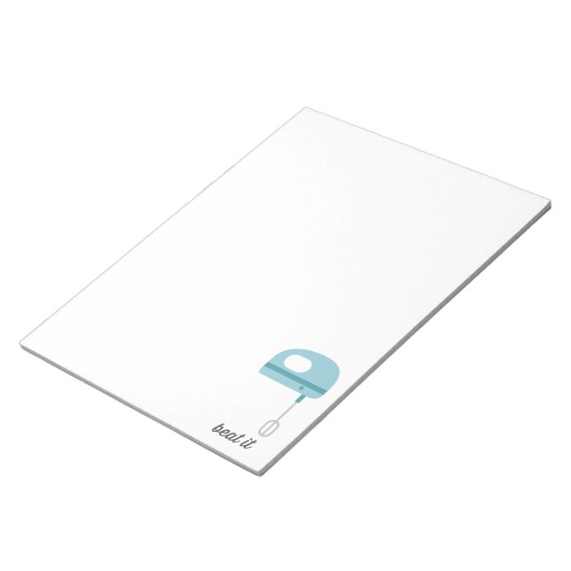 Schlag es | Blue Kitchen Beater Notizblock (angewinkelt)