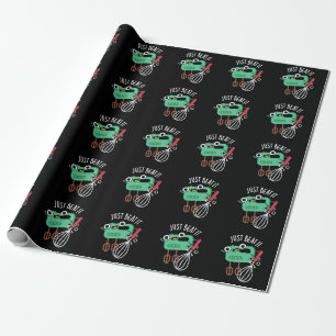 Schlag es einfach, es lustig zu backen Pun Dark BG Geschenkpapier