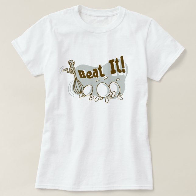 Schlag es! Funny Word Pun Cartoon Graphic T-Shirt (Design vorne)