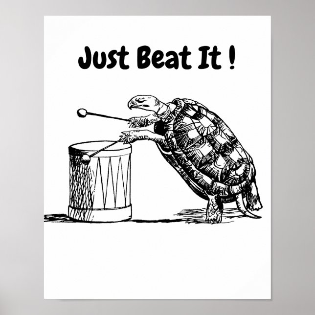 Schlag es nur mit Schildkröte, die Trommelfell Poster (Vorne)