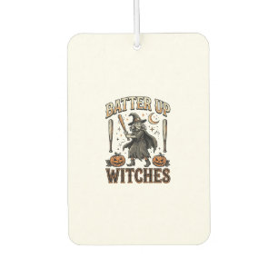 Schlag Hexen Vintage Halloween Baseball Design Autolufterfrischer