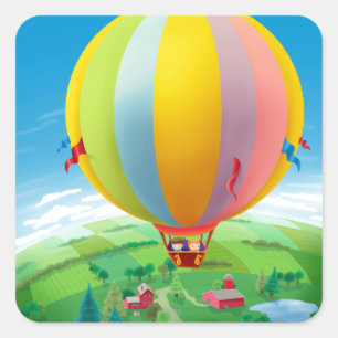 Schlag im Wind Quadratischer Aufkleber