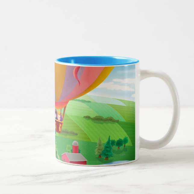 Schlag im Wind Zweifarbige Tasse (Rechts)