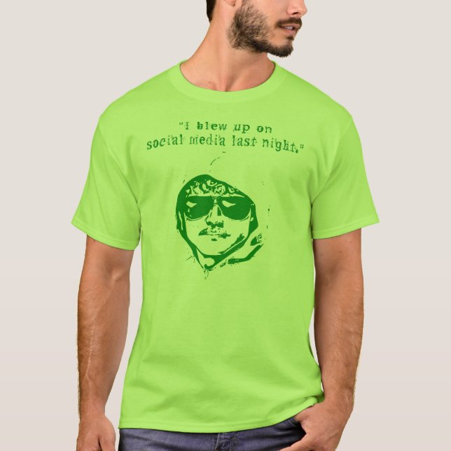 Schlag-oben auf Sozialmedien T-Shirt (Vorderseite)