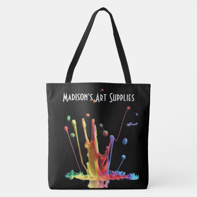 Schlag Paint!  Personalisierte Kunstlieferungen Tasche (Vorderseite)