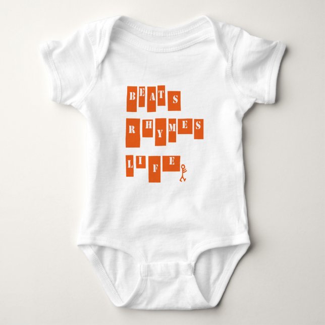 Schlag-Reim-Leben Baby Strampler (Vorderseite)