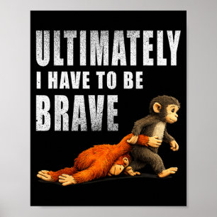 Schlagaffe schlage Babyaffe einsamer Affe Poster