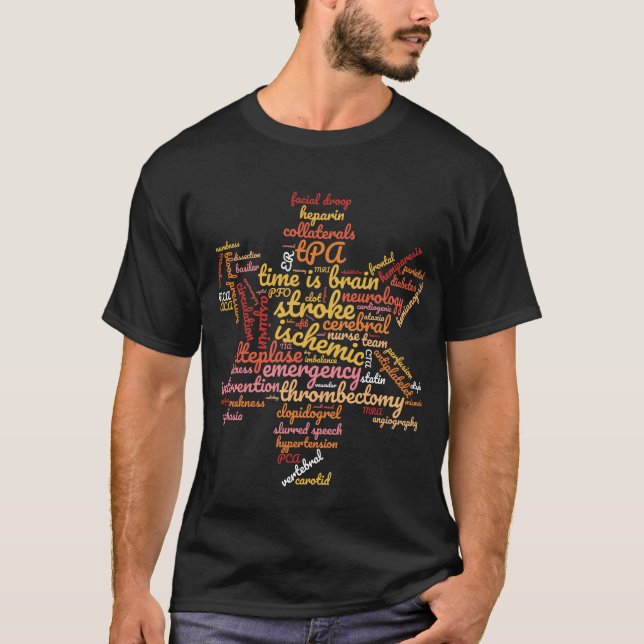 Schlaganfall Ischämisches Gehirn Neuro Nurse Docto T-Shirt (Vorderseite)