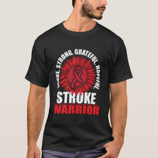 Schlaganfall Krieger Schlaganfall Überlebender Rot T-Shirt