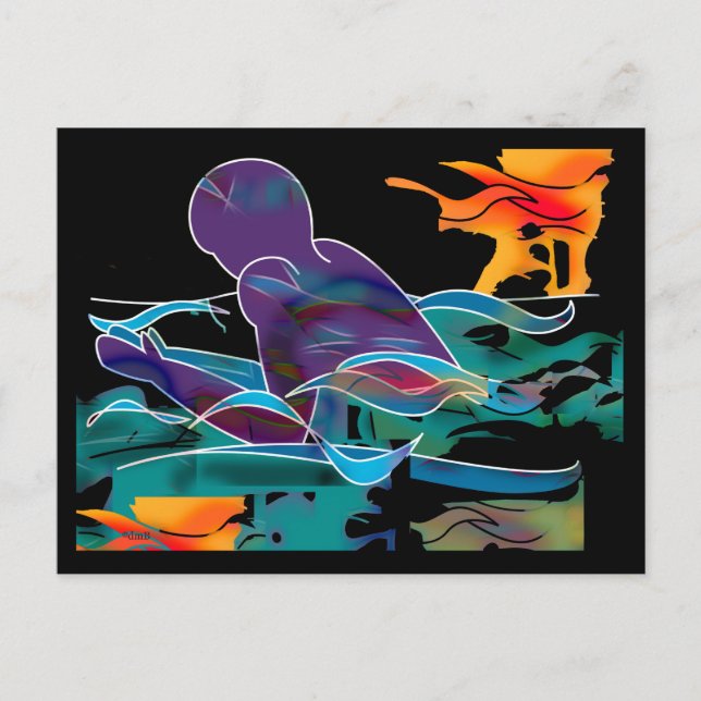 Schlaganfall Postkarte (Vorderseite)