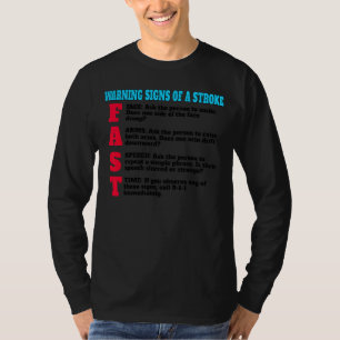 Schlaganfall Survivor Schnell A 4 Warnhinweise Vor T-Shirt