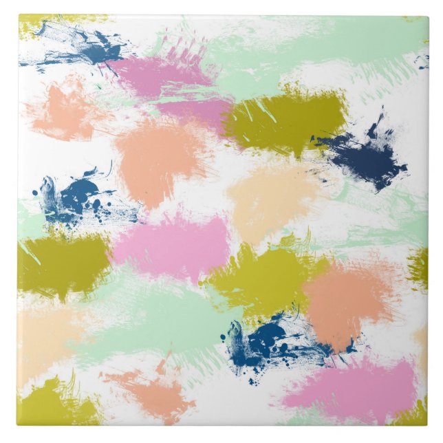 Schlaganfälle , Farben , Ölfarbe Fliese (Vorderseite)