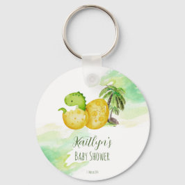 Schläge bald Aquarell grüner Baby Dinosaurier Schlüsselanhänger
