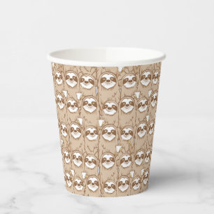 Schläge und Kaffeemuster Pappbecher