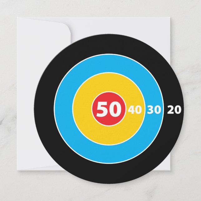 Schlagen 50 Ziel-Jäger-der 50. Einladung (Vorderseite)