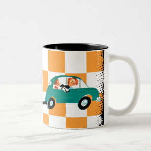 Schlagen der offenen Straße 1 Zweifarbige Tasse