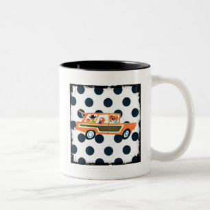Schlagen der offenen Straße 4 Zweifarbige Tasse