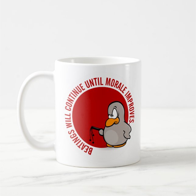 Schlagen fährt fort, bis Moral verbessert Kaffeetasse (Links)
