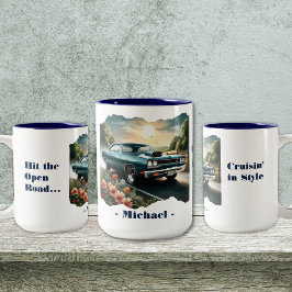 Schlagen Sie die Open Road-Kaffee-Tasse Zweifarbige Tasse