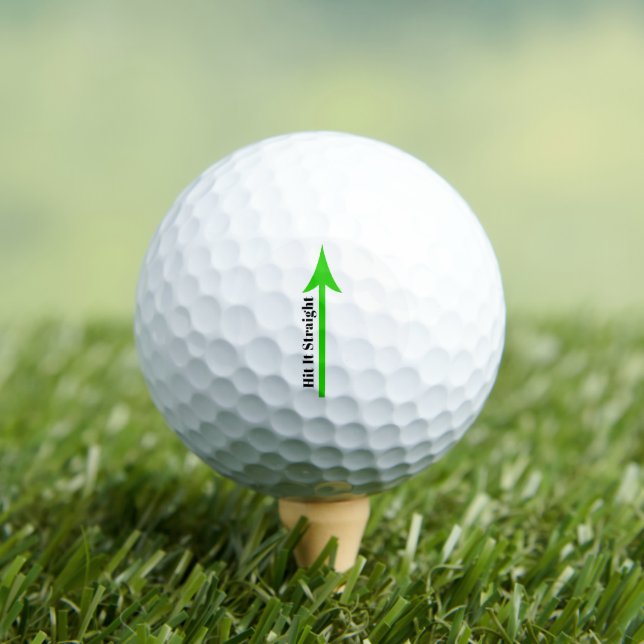 Schlagen Sie es direkt mit grünem Pfeil aus Golfball (Insitu T-Shirt)