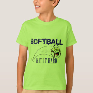 Schlagen Sie es harter Softball T-Shirt