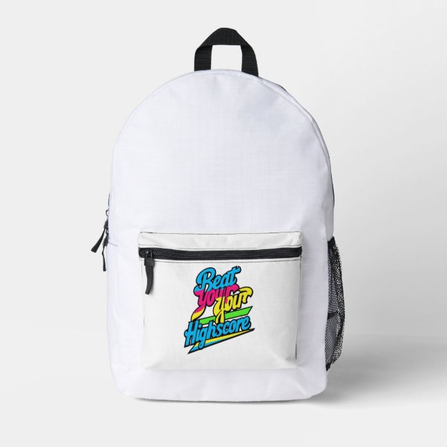 Schlagen Sie Ihren hohen Wert an Bedruckter Rucksack (Vorderseite)