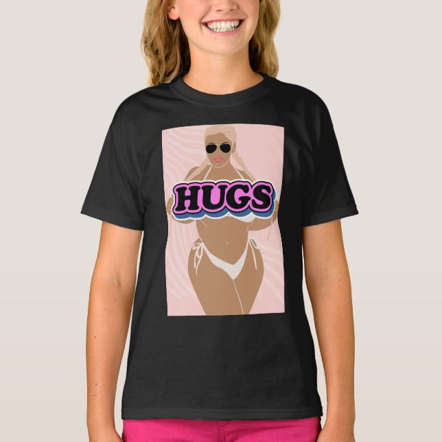 Schläger, Cartoon schön und Dame in Bikinie T-Shirt (Vorderseite)