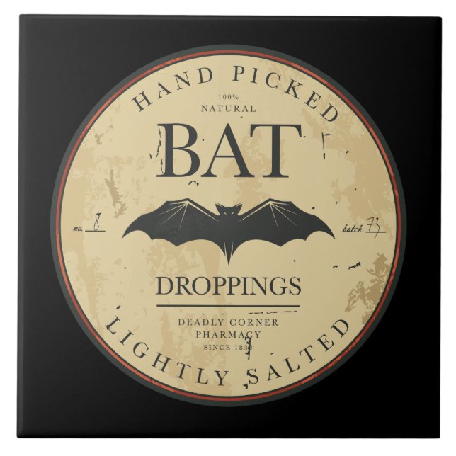 Schläger-Dungs-Vintager Halloween-Aufkleber Fliese (Vorderseite)