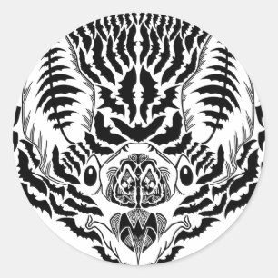 Schläger-Geist-Tier Runder Aufkleber