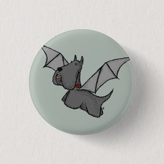 Schläger-Hund Button (Vorderseite)