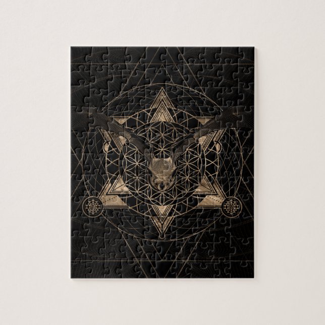 Schläger in der heiligen Geometrie - Schwarzes und (Vertikal)