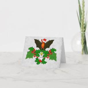 Schläger in der Stechpalme Feiertagskarte