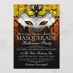 Schläger-Masken-Maskerade-Party Halloweens laden Einladung