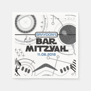 Schläger Mitzvah Party-Serviette des Bar-SCI-FI Serviette